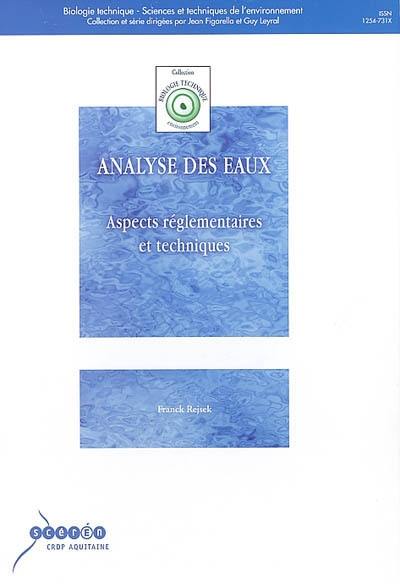 Analyse des eaux : aspects réglementaires et techniques