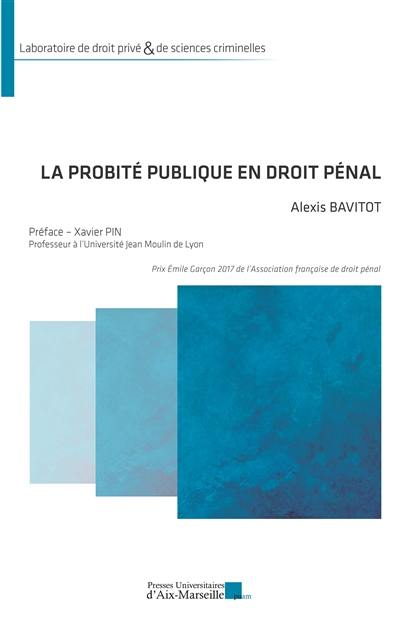 La probité publique en droit pénal