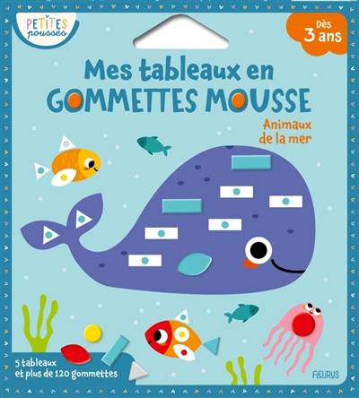 Animaux de la mer : mes tableaux en gommettes mousse