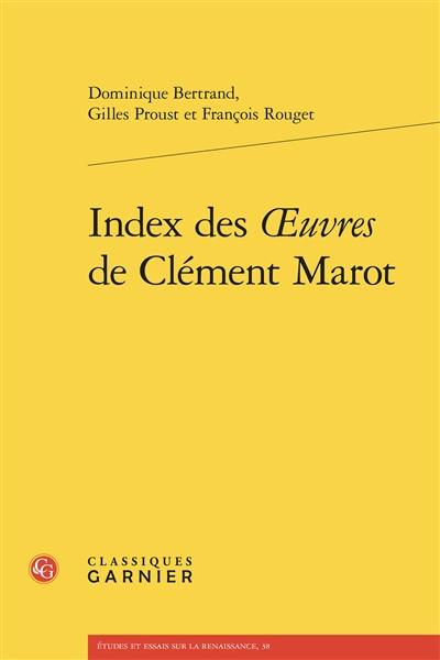 Index des Oeuvres de Clément Marot