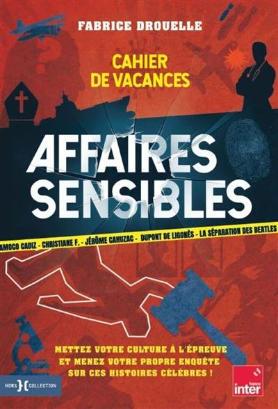 Affaires sensibles : cahier de vacances : Amoco Cadiz, Christiane F., Jérôme Cahuzac, Dupont de Ligonès, la séparation des Beatles, mettez votre culture à l'épreuve et menez votre propre enquête sur ces histoires célèbres !