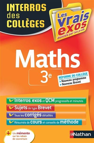 Maths 3e : nouveau programme, nouveau brevet