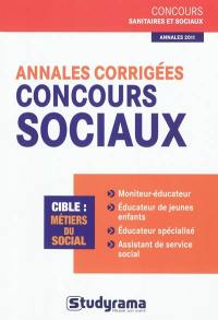 Annales corrigées, concours sociaux