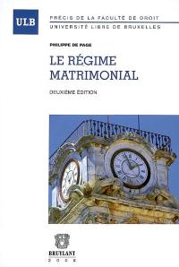 Le régime matrimonial