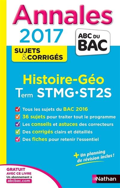 Histoire géo, terminale STMG, ST2S : annales 2017