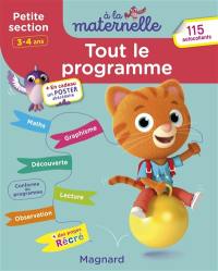 A la maternelle, petite section, 3-4 ans : tout le programme