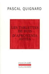 Les tablettes de buis d'Apronenia Avitia