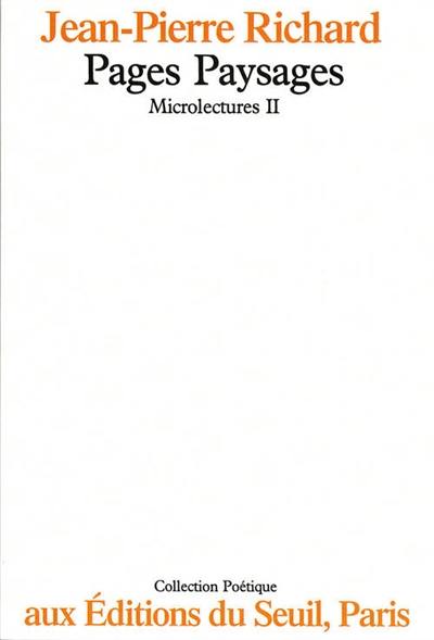 Microlectures. Vol. 2. Pages paysages