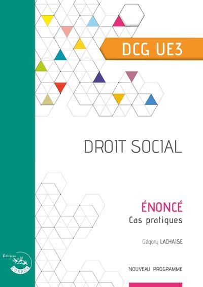 Droit social, DCG UE3 : énoncé, cas pratiques