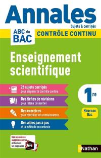 Enseignement scientifique 1re : contrôle continu : nouveau bac