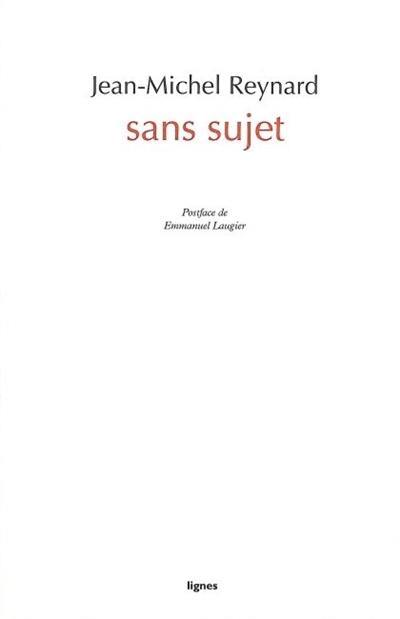 Sans sujet