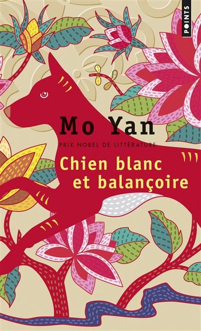 Chien blanc et balançoire