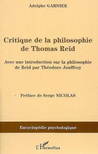 Critique de la philosophie de Thomas Reid