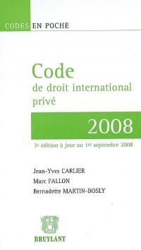 Code de droit international privé 2008