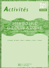 Activités histoire-géographie, 1re professionnelle : livre du professeur