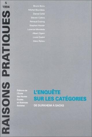 L'enquête sur les catégories : de Durkheim à Sacks