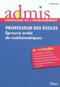 Professeur des écoles : épreuve orale de mathématiques