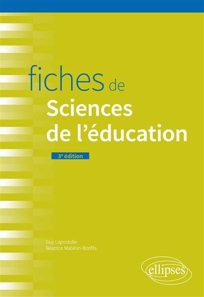 Fiches de sciences de l'éducation