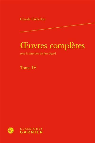 Oeuvres complètes. Vol. 4