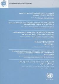 Guidelines for the import and export of drug and precursor reference standards : for use by national drug testing laboratories and competent national authorities. Principes directeurs pour l'importation et l'exportation d'étalons de référence de drogues et de précurseurs : à l'usage des laboratoires nationaux d'analyse des drogues et des autorités nationales compétentes. Directrices para la importacion y exportacion de patrones de referencia de las drogas y los precursores : para uso de los laboratorios nacionales de analisis de drogas y las autoridades nacionales competentes