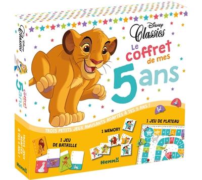 Disney classics : le coffret de mes 5 ans : trois petits jeux amusants adaptés à tes 5 ans !