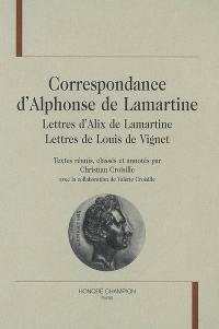 Correspondance d'Alphonse de Lamartine : lettres d'Alix de Lamartine, lettres de Louis de Vignet