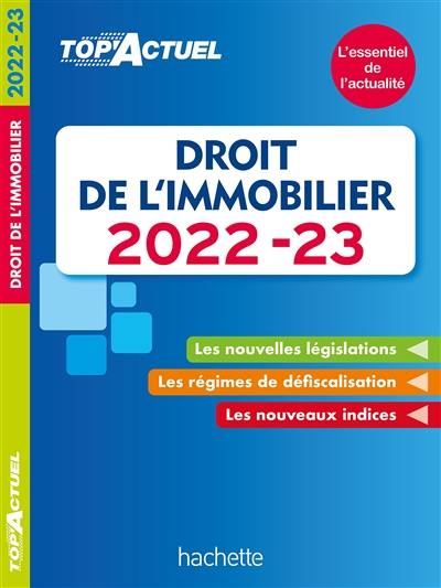 Droit de l'immobilier : 2022-2023