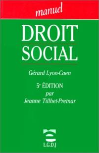 Manuel de droit social : capacité 2e année