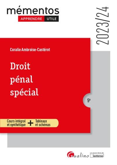 Droit pénal spécial : 2023-2024