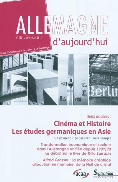 Allemagne d'aujourd'hui, n° 195. Cinéma et histoire