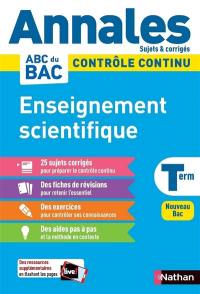 Enseignement scientifique terminale : contrôle continu : nouveau bac