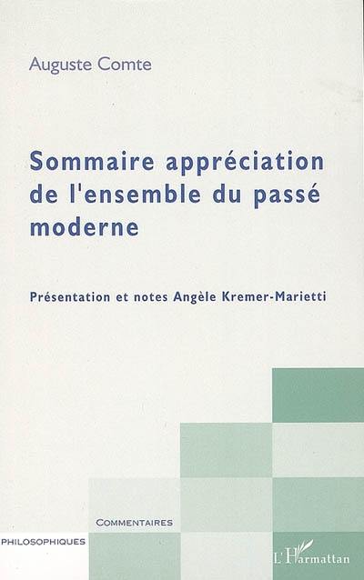 Sommaire appréciation de l'ensemble du passé moderne