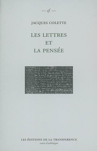 Les lettres et la pensée