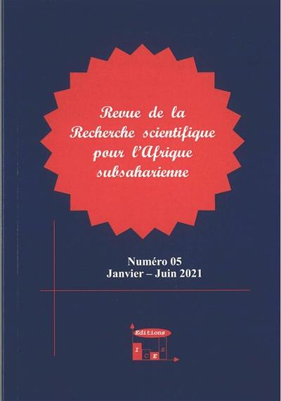 Revue de la recherche scientifique pour l'Afrique subsaharienne, n° 5