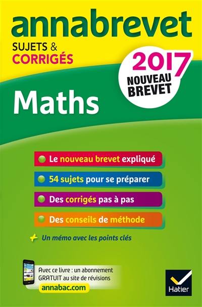 Maths : nouveau brevet 2017