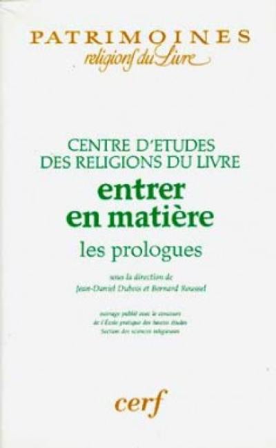 Entrer en matière : les prologues