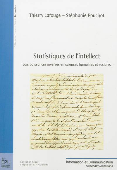 Statistiques de l'intellect : lois puissances inverses en sciences humaines et sociales