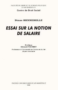 Essai sur la notion de salaire