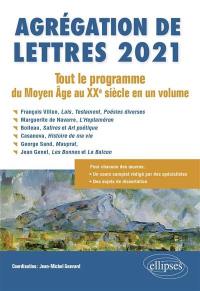 Agrégation de lettres 2021 : tout le programme du Moyen Age au XXe siècle en un volume