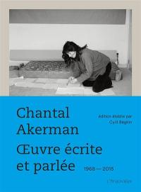 Oeuvre écrite et parlée : 1968-2015