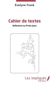 Cahier de textes : réflexions au fil des jours