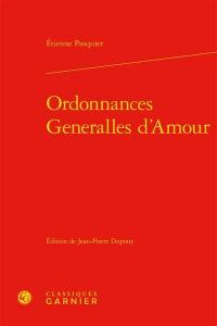 Ordonnances generalles d'amour