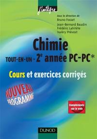 Chimie tout-en-un 2e année PC-PC* : cours et exercices corrigés