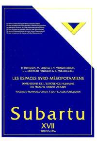 Les espaces syro-mésopotamiens : dimensions de l'expérience humaine au Proche-Orient ancien : volume d'hommage offert à Jean-Claude Margueron