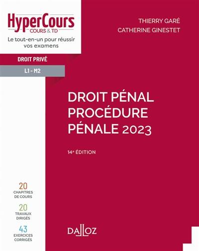 Droit pénal, procédure pénale : 2023