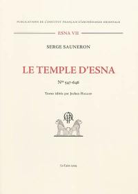 Le temple d'Esna. Vol. 6. Textes hiéroglyphiques n° 547-646