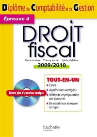 Droit fiscal, épreuve 4