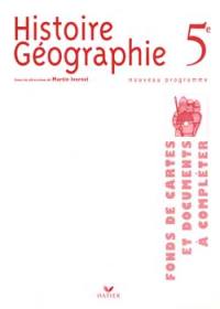 Histoire-géographie, 5e : fonds de cartes et documents à compléter