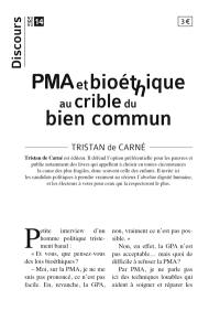 PMA et bioéthique au crible du bien commun