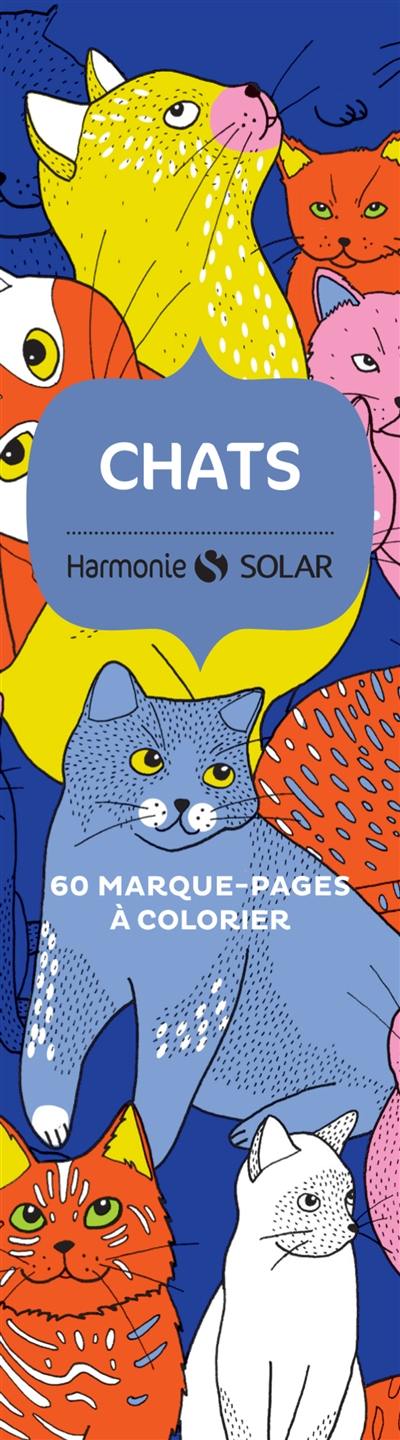 Chats : 60 marque-pages à colorier